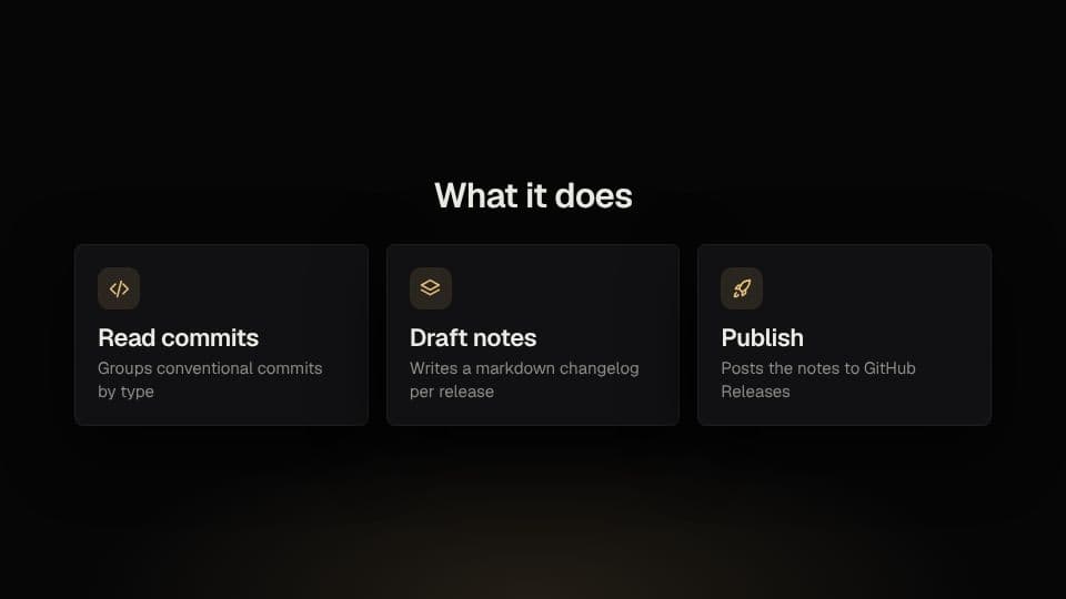 A frame rendered in the Cinematic look: feature cards for a sample product